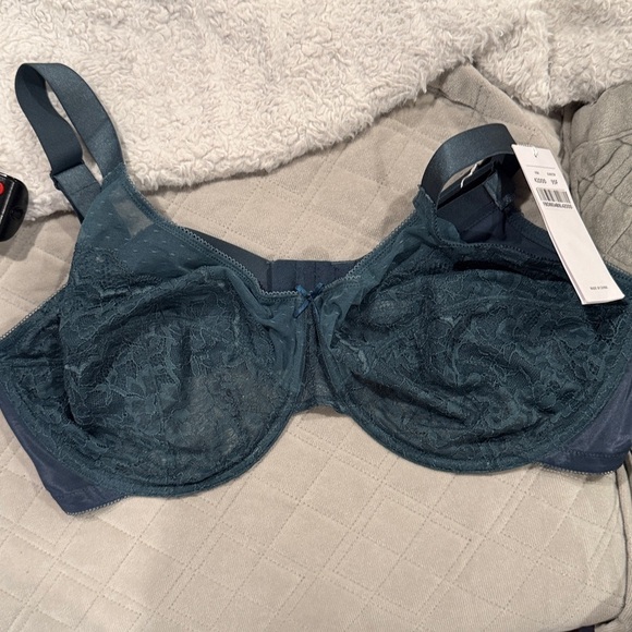 HSIA Enchante Lace enchant Blue Unlined Underwire Bra Sz.42DDD bnwt - Picture 11 of 11